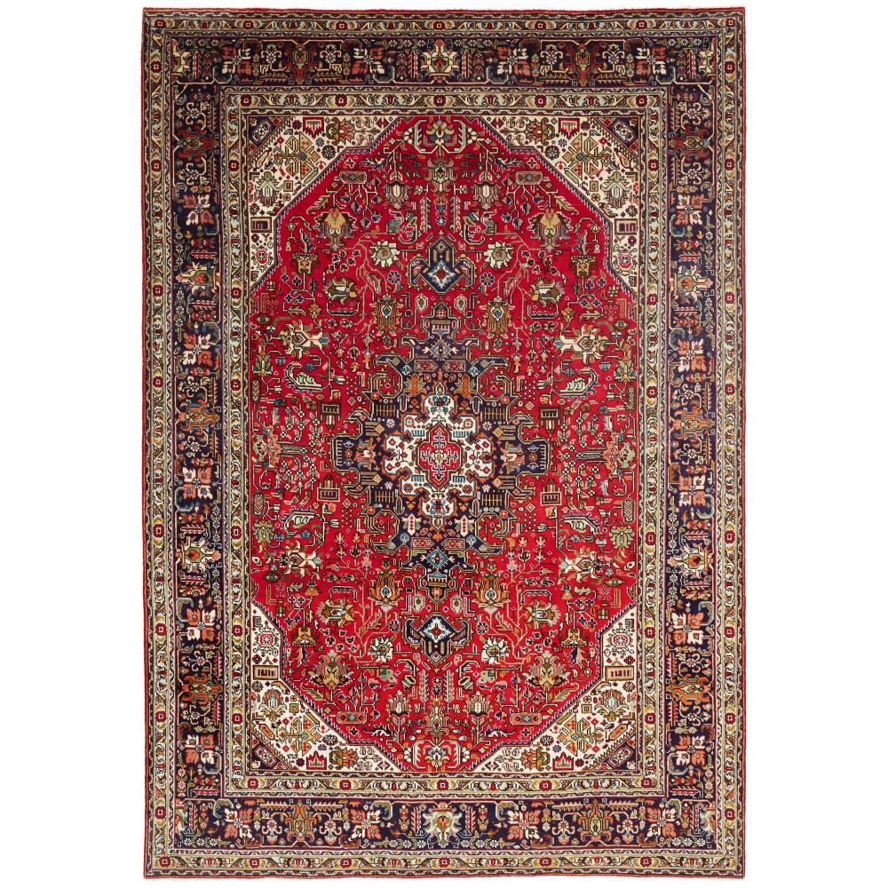 Tappeto Tabriz Persia marrone blu 203x295 Tappeto Tabriz Persia marrone blu 203x295