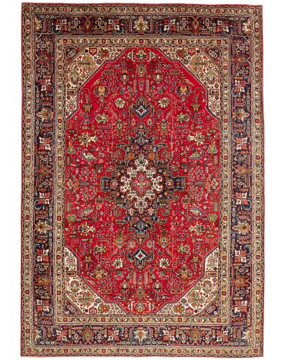 Tappeto Tabriz Persia marrone blu 203x295