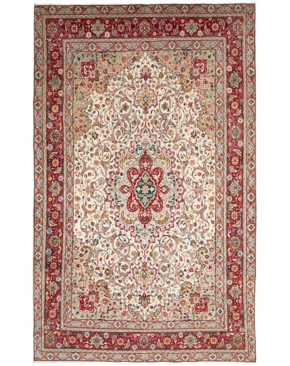 Tappeto Tabriz Persia beige marrone 200x327