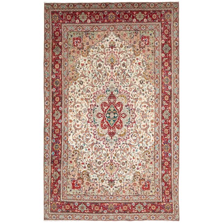 Tappeto Tabriz Persia beige marrone 200x327