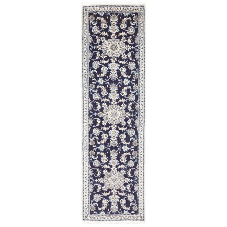 Tappeto Nain Kashmar Persia grigio azzurro 80x290