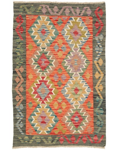 Tappeto Kilim Afghanistan marrone beige 83x131