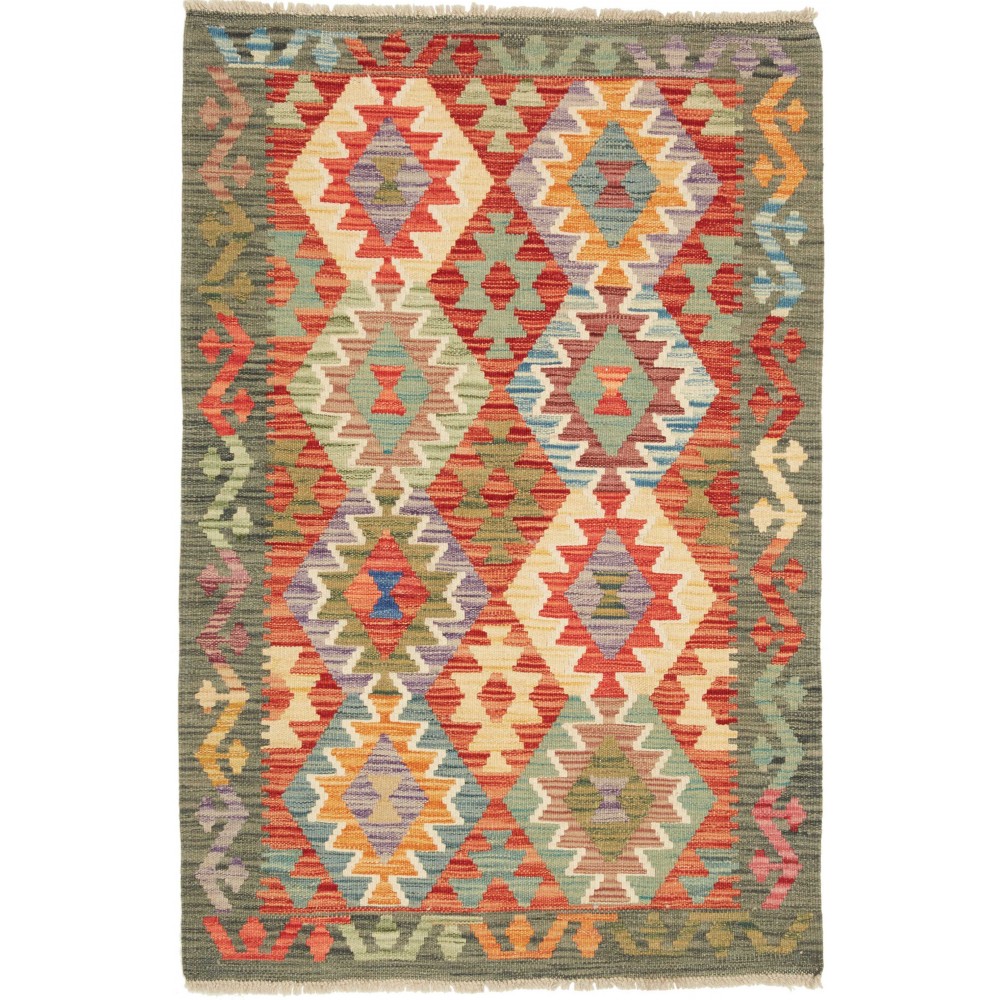 Tappeto Kilim Afghanistan marrone 85x128 Tappeto Kilim Afghanistan marrone 85x128