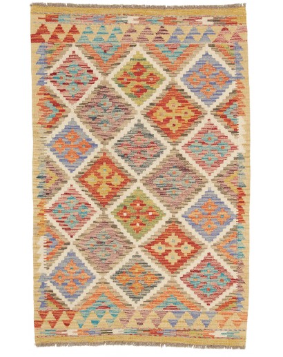 Tappeto Kilim Afghanistan marrone azzurro 83x127