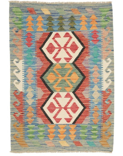 Tappeto Kilim Afghanistan marrone grigio 83x117