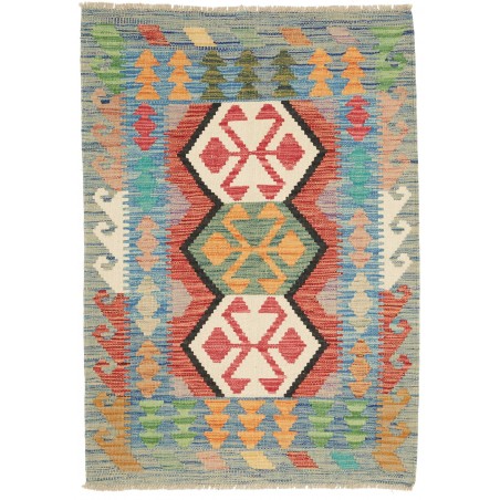 Tappeto Kilim Afghanistan marrone grigio 83x117