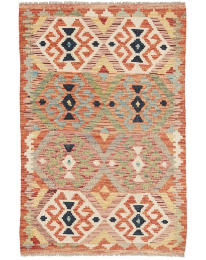 Tappeto Kilim Afghanistan marrone grigio 83x124