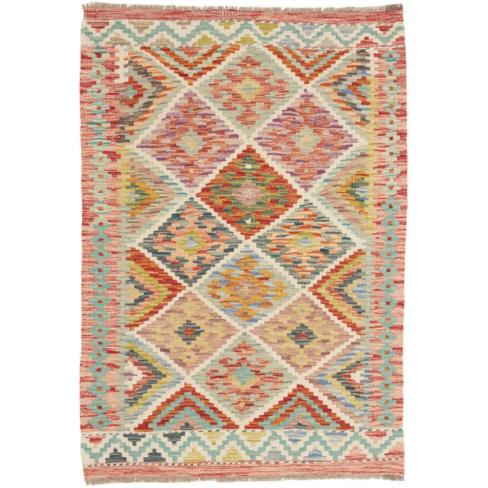 Tappeto Kilim Afghanistan marrone 84x124 Tappeto Kilim Afghanistan marrone 84x124