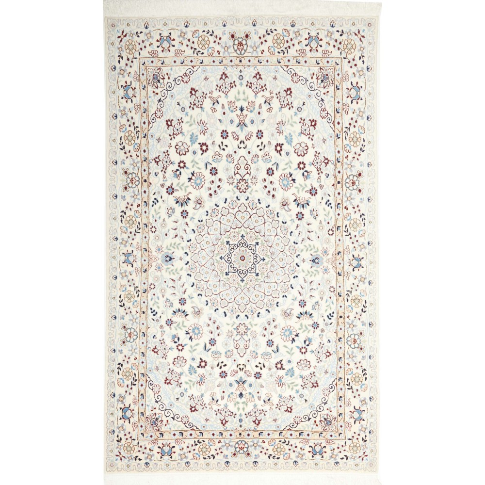 Tappeto Nain 9La Persia bianco beige 132x208 Tappeto Nain 9La Persia bianco beige 132x208