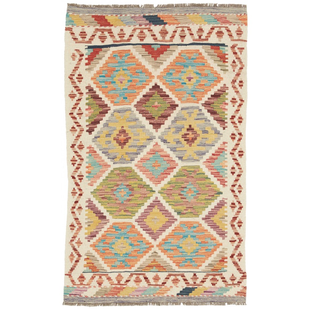 Tappeto Kilim Afghanistan marrone 76x127 Tappeto Kilim Afghanistan marrone 76x127