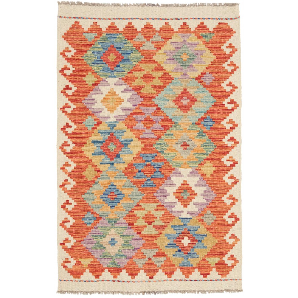 Tappeto Kilim Afghanistan marrone 80x122 Tappeto Kilim Afghanistan marrone 80x122