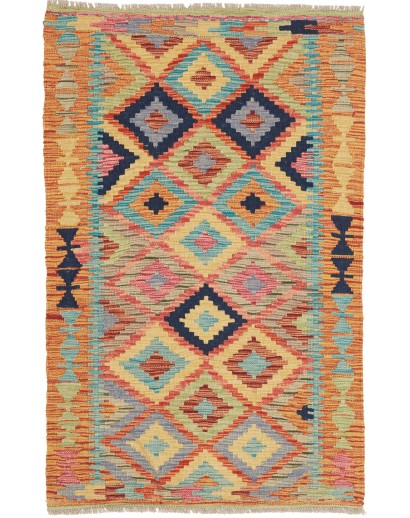 Tappeto Kilim Afghanistan marrone 78x121