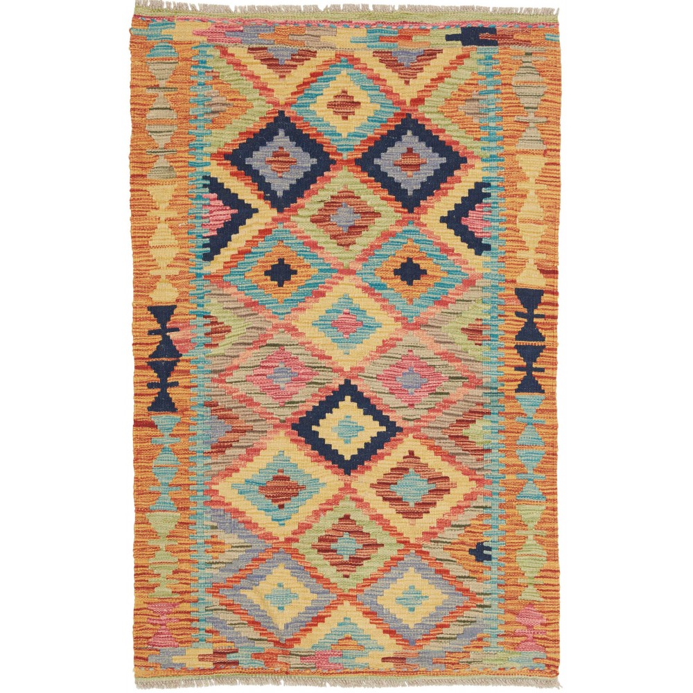 Tappeto Kilim Afghanistan marrone 78x121 Tappeto Kilim Afghanistan marrone 78x121