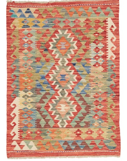 Tappeto Kilim Afghanistan marrone grigio 81x110