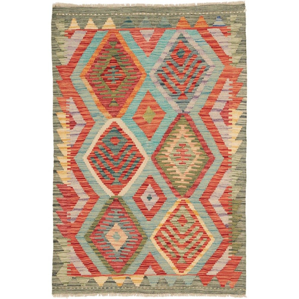 Tappeto Kilim Afghanistan marrone grigio 83x123
