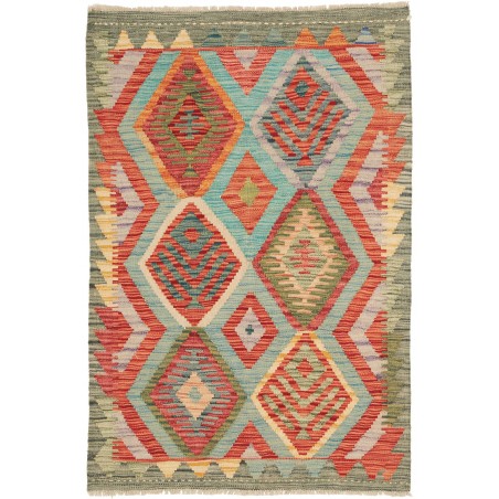 Tappeto Kilim Afghanistan marrone grigio 83x123