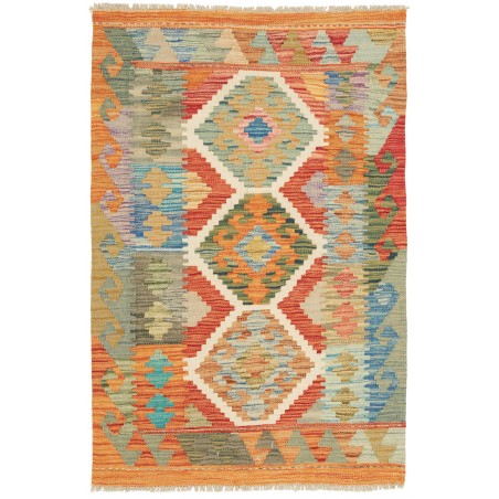 Tappeto Kilim Afghanistan marrone bianco 82x122