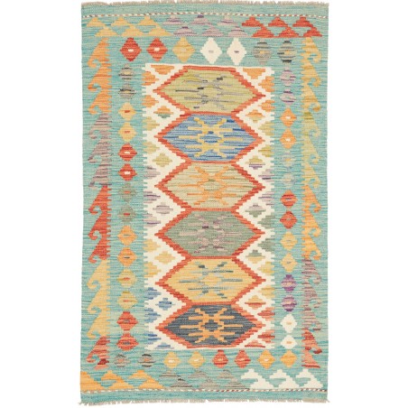 Tappeto Kilim Afghanistan marrone bianco 77x124