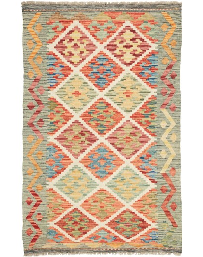 Tappeto Kilim Afghanistan marrone grigio 84x133