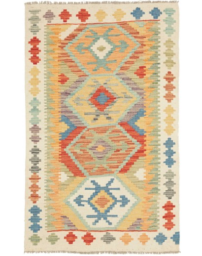 Tappeto Kilim Afghanistan marrone grigio 78x125