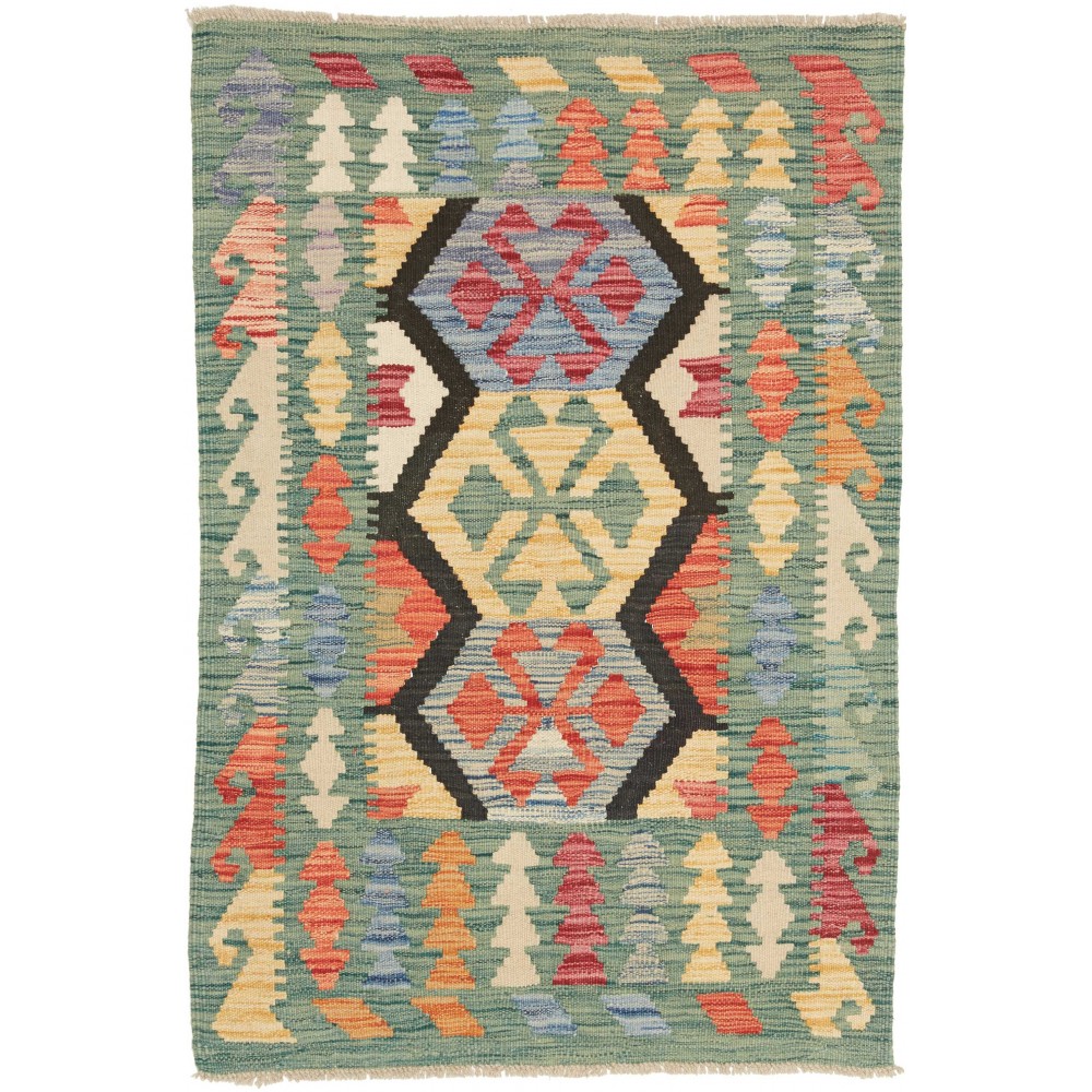 Tappeto Kilim Afghanistan marrone grigio 79x120 Tappeto Kilim Afghanistan marrone grigio 79x120