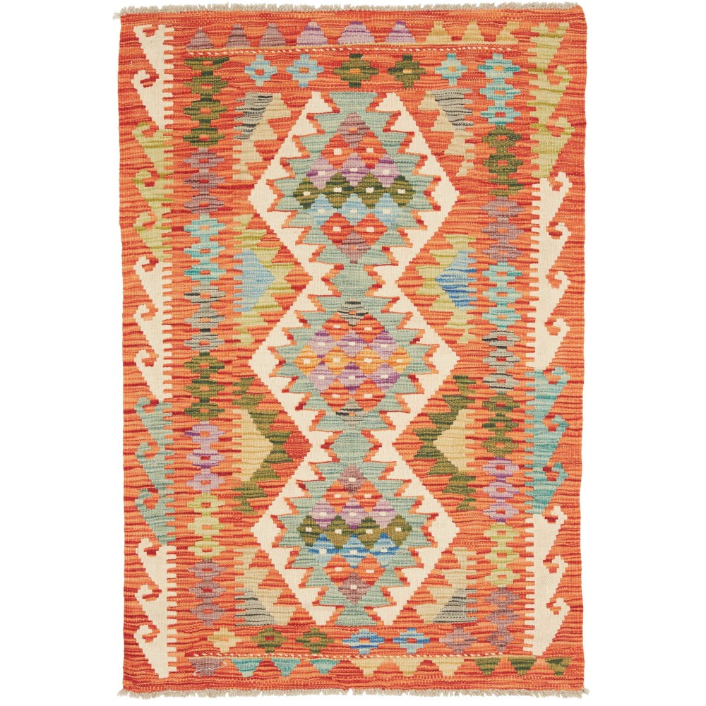 Tappeto Kilim Afghanistan arancione 82x120 Tappeto Kilim Afghanistan arancione 82x120