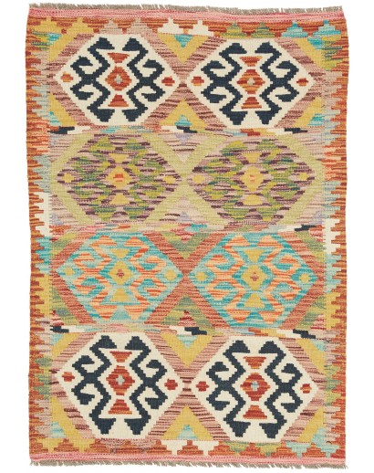 Tappeto Kilim Afghanistan marrone grigio 82x119