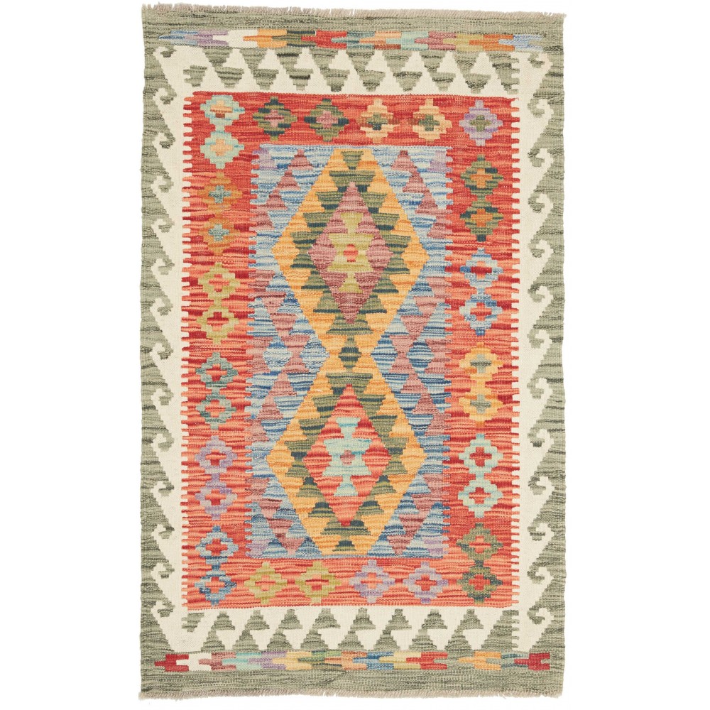Tappeto Kilim Afghanistan marrone 82x134 Tappeto Kilim Afghanistan marrone 82x134