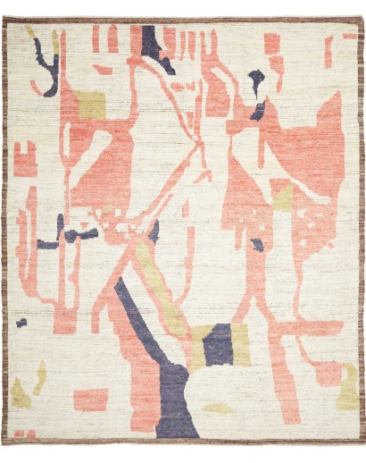 Tappeto Gabbeh Marrakech Pakistan beige azzurro 261x309