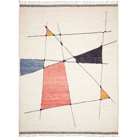 Tappeto Gabbeh Marrakech Pakistan bianco grigio 279x366