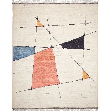 Tappeto Gabbeh Marrakech Pakistan bianco grigio 297x365