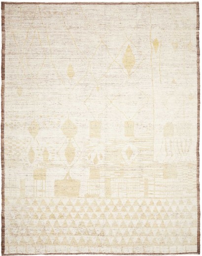 Tappeto Gabbeh Marrakech Pakistan bianco azzurro 285x366