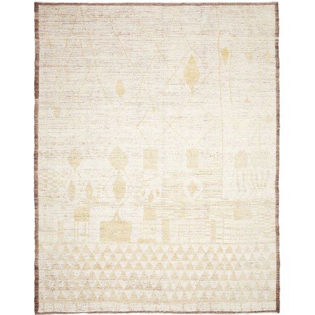 Tappeto Gabbeh Marrakech Pakistan bianco azzurro 285x366