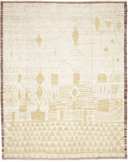 Tappeto Gabbeh Marrakech Pakistan bianco azzurro 250x315