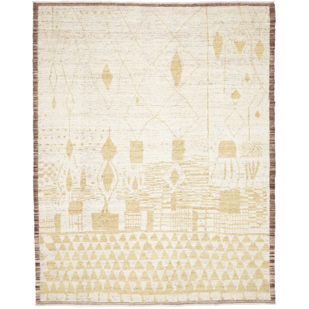 Tappeto Gabbeh Marrakech Pakistan bianco azzurro 250x315