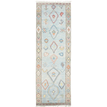 Tappeto Gabbeh Marrakech Pakistan bianco marrone 126x376