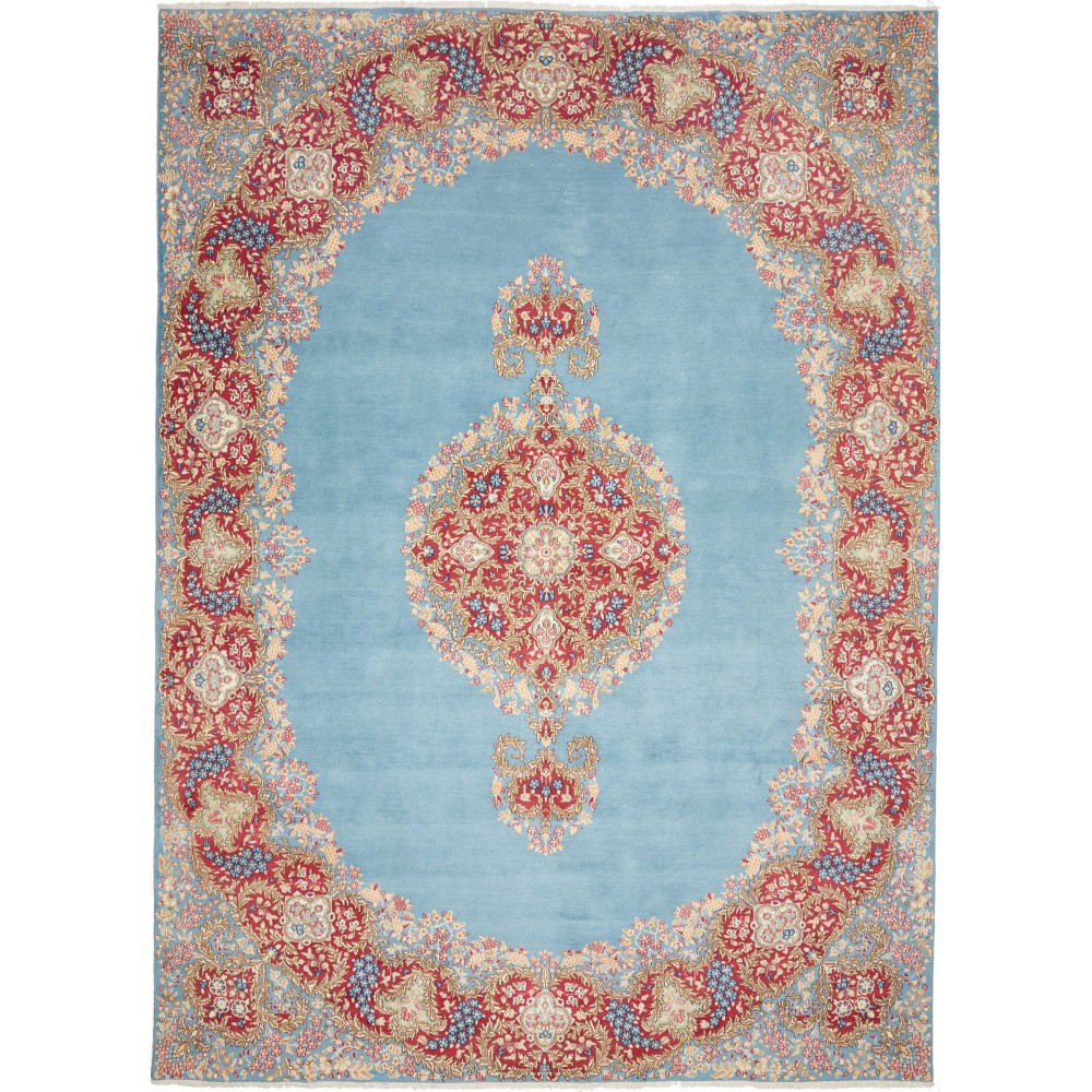 Tappeto Kerman Persia azzurro 280x385 Tappeto Kerman Persia azzurro 280x385