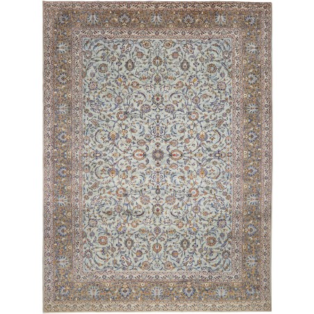 Tappeto Kashan Persia azzurro verde 303x410