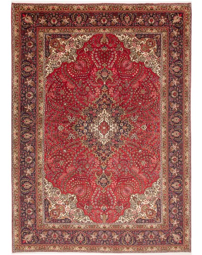 Tappeto Tabriz Persia marrone blu 245x344