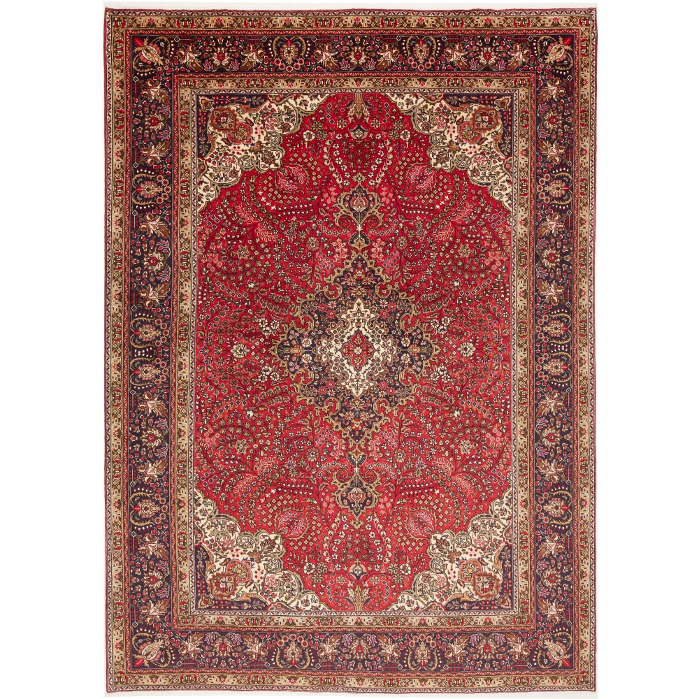 Tappeto Tabriz Persia marrone blu 245x344 Tappeto Tabriz Persia marrone blu 245x344