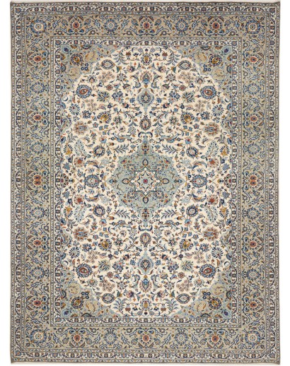 Tappeto Kashan Persia beige grigio 272x367