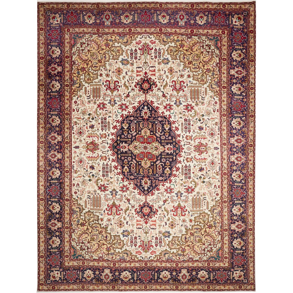 Tappeto Tabriz Persia beige grigio 301x397 Tappeto Tabriz Persia beige grigio 301x397