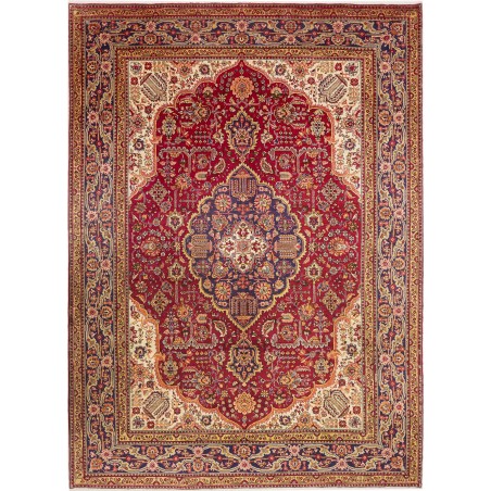 Tappeto Tabriz Persia marrone arancione 252x345