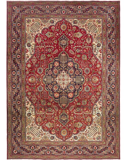 Tappeto Tabriz Persia marrone giallo 255x364