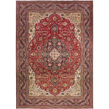 Tappeto Tabriz Persia marrone giallo 255x364