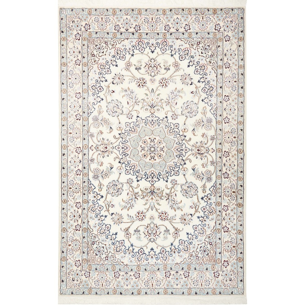 Tappeto Nain 9La Persia bianco beige 130x203 Tappeto Nain 9La Persia bianco beige 130x203