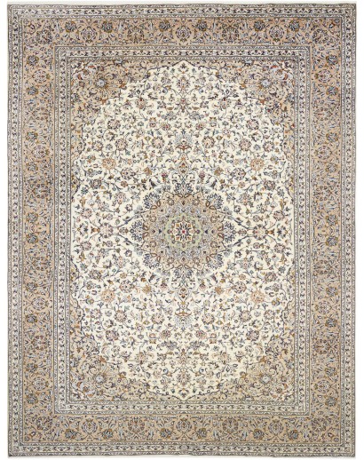 Tappeto Kashan Persia bianco verde 290x385