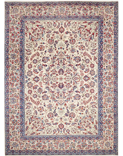 Tappeto Kashan Persia bianco marrone 297x404