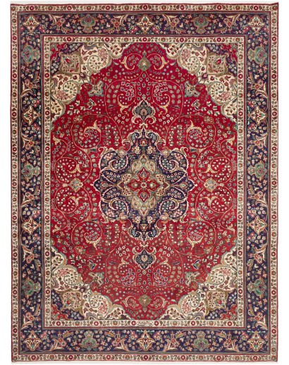 Tappeto Tabriz Persia marrone giallo 258x344