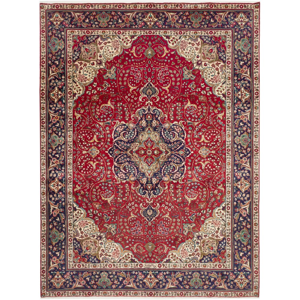Tappeto Tabriz Persia marrone giallo 258x344 Tappeto Tabriz Persia marrone giallo 258x344